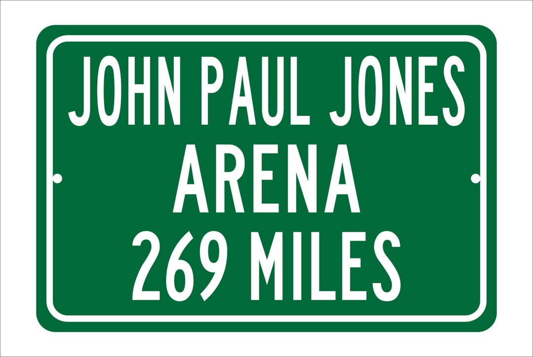 Custom College Highway Distance Sign to John Paul Jones Arena Etsy