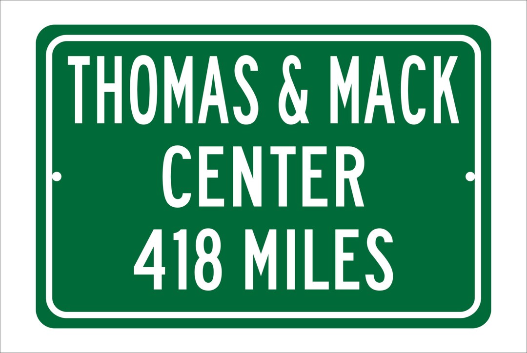 Custom College Highway Distance Sign to Thomas & Mack Center Etsy