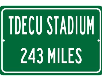 Custom College Highway Distance Sign to TDECU Stadium | Home of the Houston Cougars | Personalized Distance to TDECU Stadium | Big East