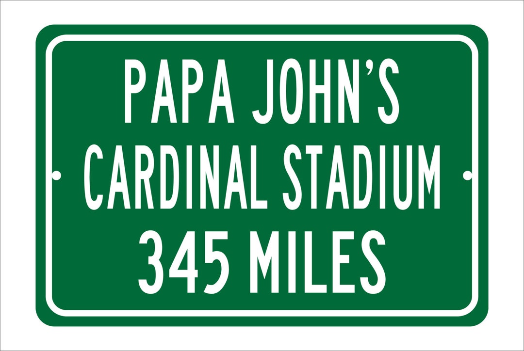 Custom College Highway Distance Sign to Papa John's Etsy