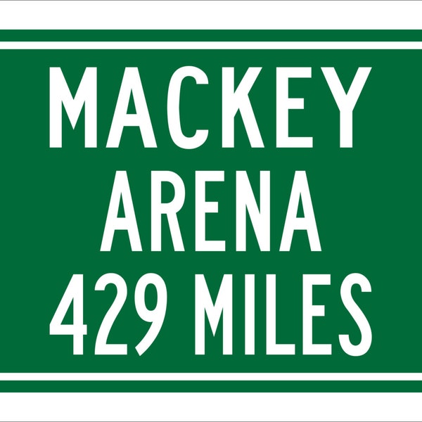 Custom College Highway Distance Sign to Mackey Arena | Home of the Purdue Boilermakers | Boilermakers Basketball | Purdue |