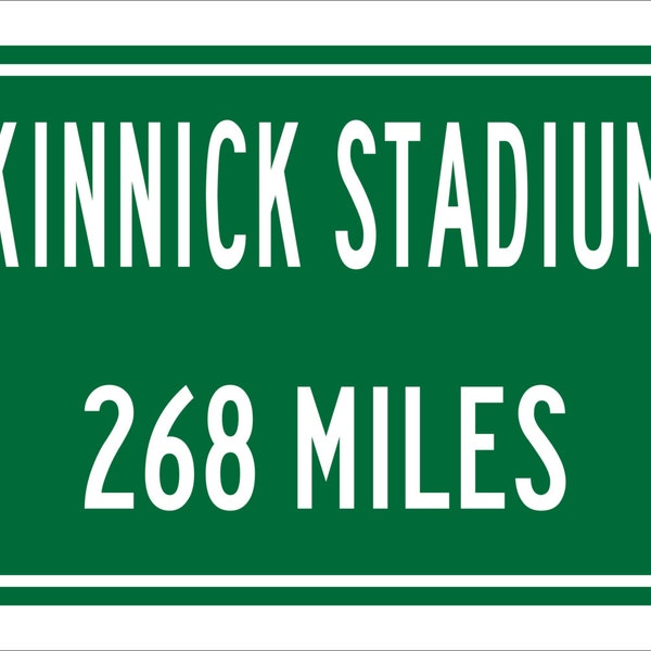 Custom College Highway Distance Sign to Kinnick Stadium | Home of the University of Iowa Hawkeyes | Hawkeyes Football | U of Iowa