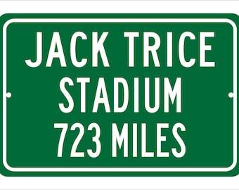 Custom College Highway Distance Sign to Jack Trice Stadium | Home of the Iowa State Cyclones | Cyclones Football | Iowa State