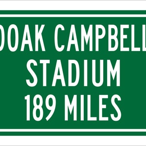 Custom College Highway Distance Sign to Doak Campbell Stadium | Home of the Florida State Seminoles | Personalized FSU Football | Seminoles