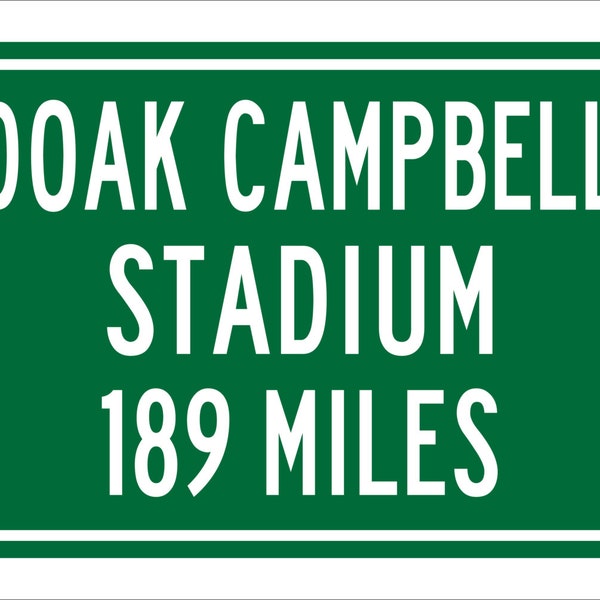 Custom College Highway Distance Sign to Doak Campbell Stadium | Home of the Florida State Seminoles | Personalized FSU Football | Seminoles