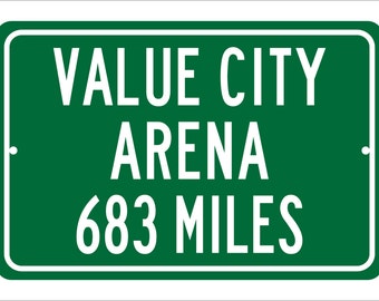 Custom College Highway Distance Sign to Value City Arena | Home of the Ohio State Buckeyes | Buckeyes Basketball | Ohio State University
