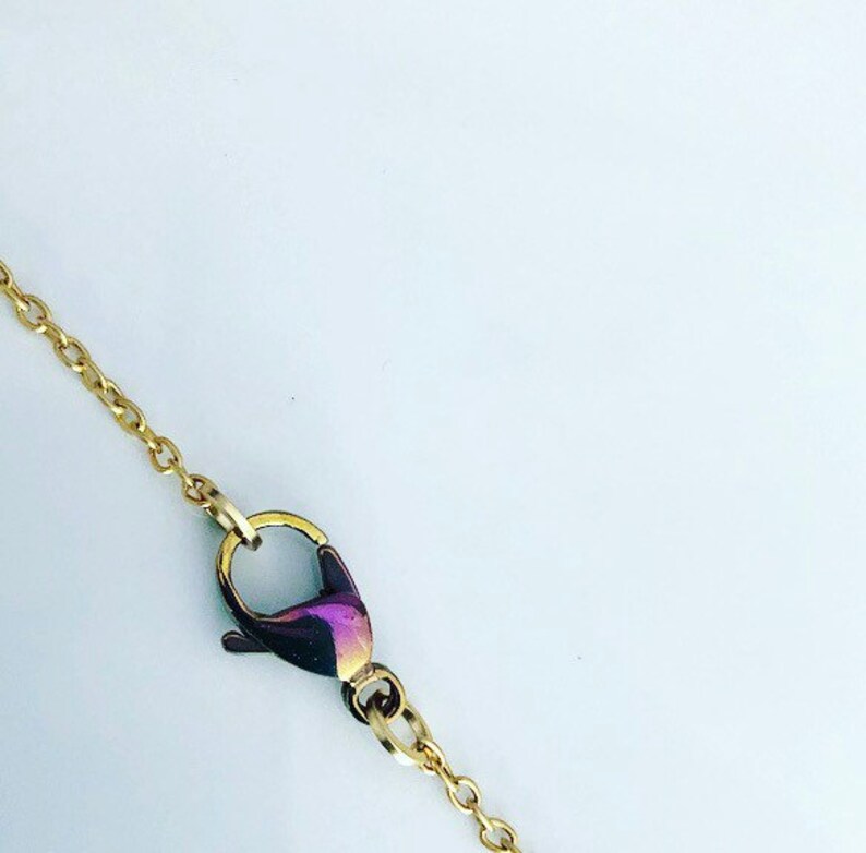 Iridescent Leather Flower Vine Necklace
