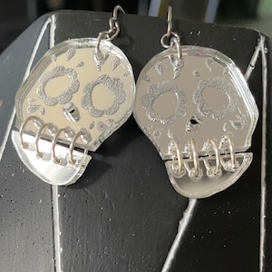 Sugar Skull Earrings (mirror acrylics)
