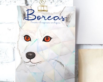 Boreas, zine, book, arctic, animals, fox wolf, bear, quotes, winter, north pole, norway, boreal, scandinavian, gift, christmas, illustration