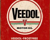 Vintage Style quot Veedol Frostfree quot Advertising Metal Sign