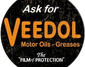 Vintage Style quot Veedol Greases Motor Oil quot Advertising Metal Sign