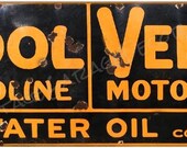 Vintage Style quot Tydol Veedol Motor Oil quot Advertising Metal Sign