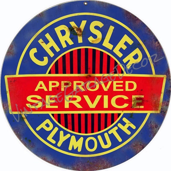 Dodge Approved Service Sign Car Truck Parts Tools DeSoto Vintage Style Garage