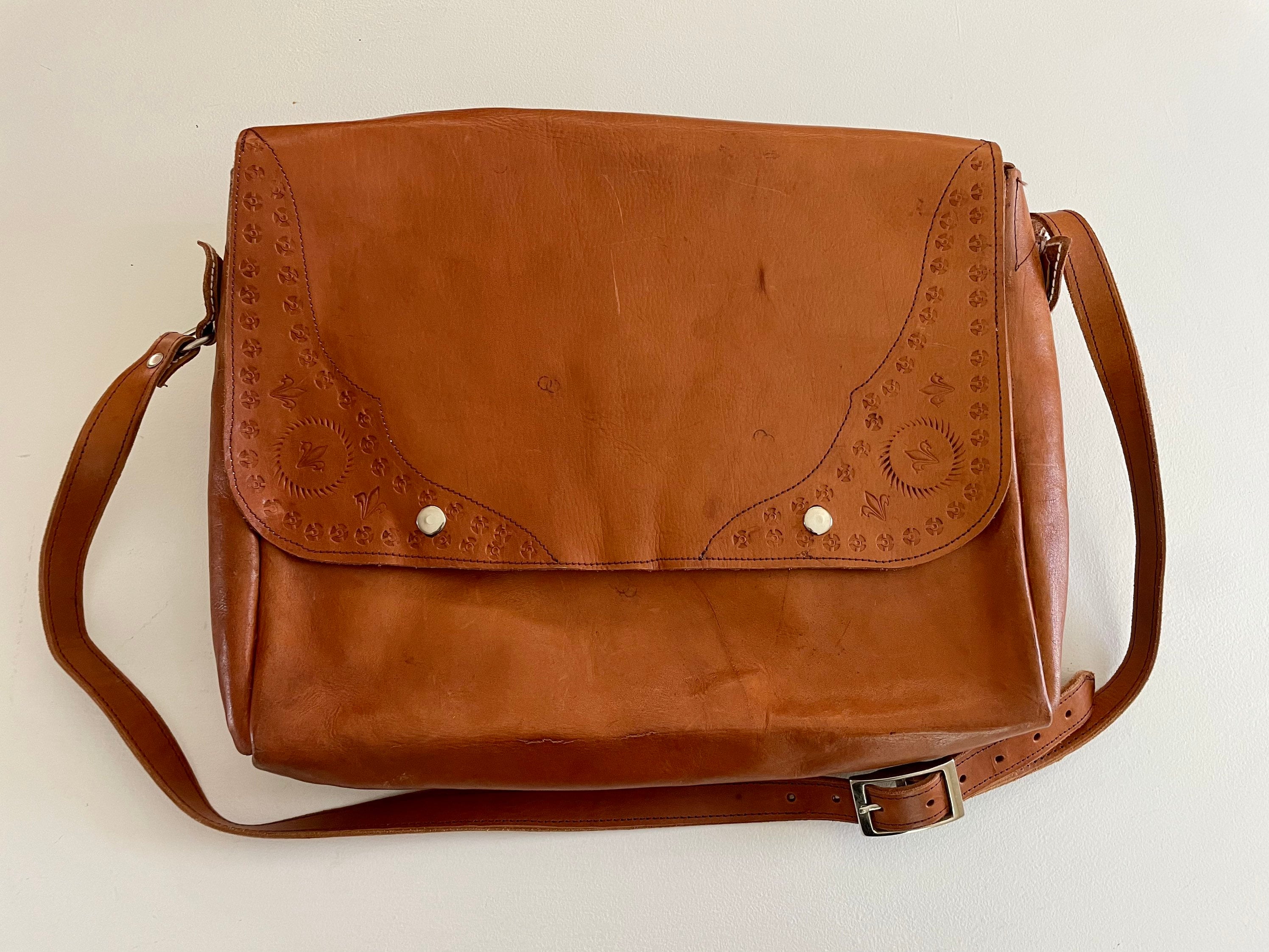 70s Italian Leather Bag - Etsy