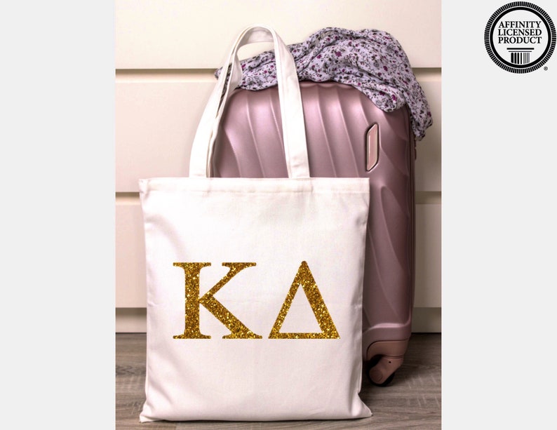 Sorority Tote Bag Greek Letters Canvas Bag Custom Sorority Etsy