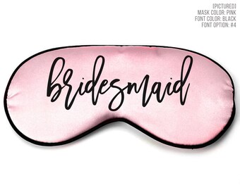 Custom Name Sleep Mask | Personalized Silk Eye Mask | Bachelorette Party Favor | Bridal Shower Gift | Bridesmaid Proposal Gifts | Girls Trip