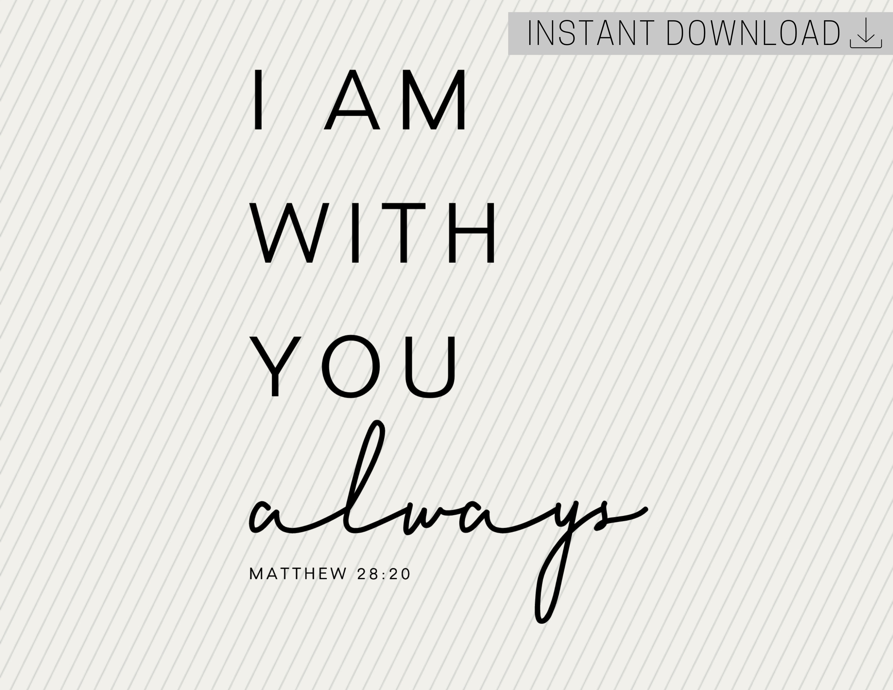 I Am With You Always Bible Verse Quote SVG Svg Dxf Png - Etsy