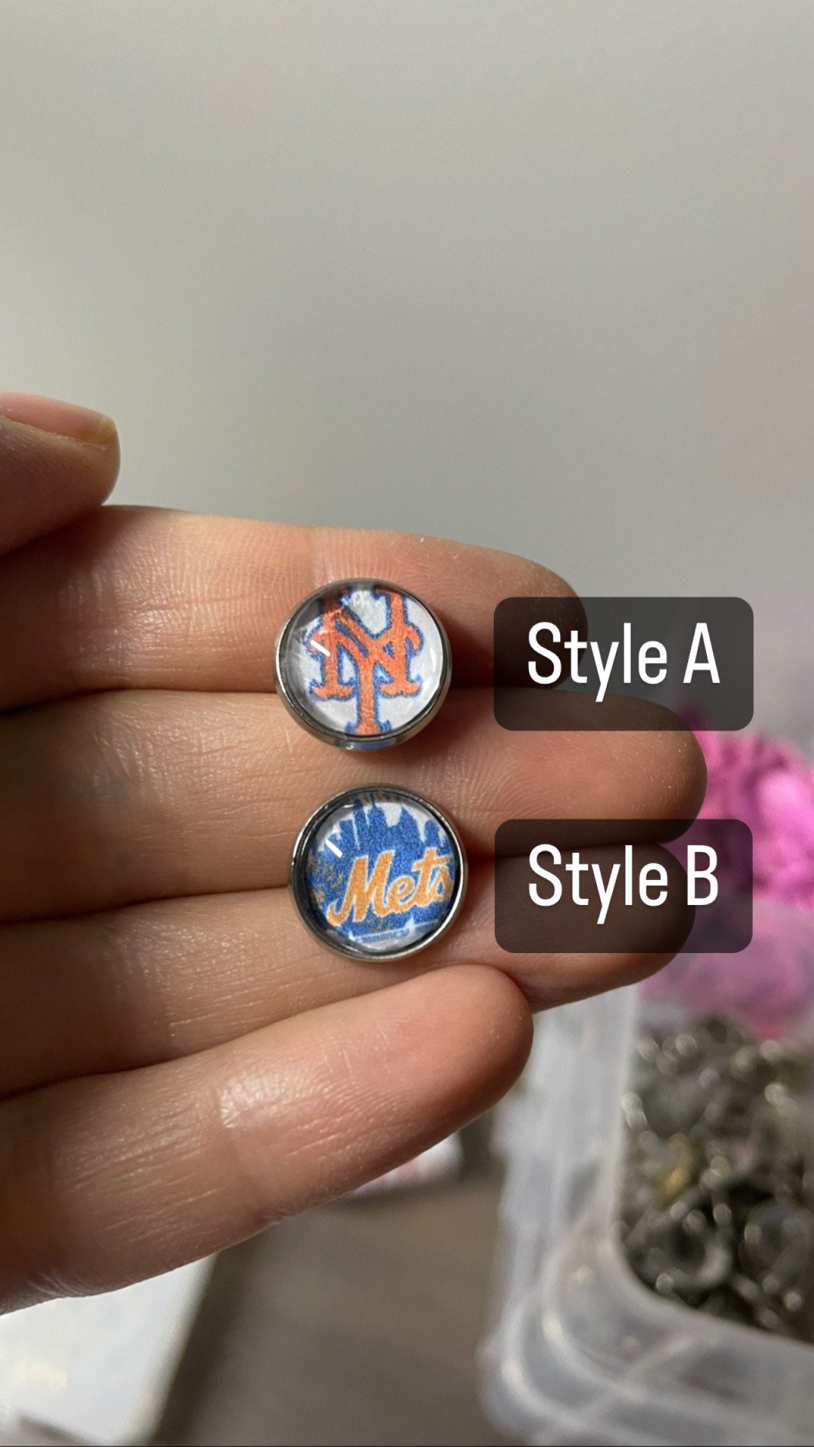 Mets earrings clearance
