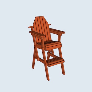 Tall Adirondack Chair Plans PDF and OBJ files
