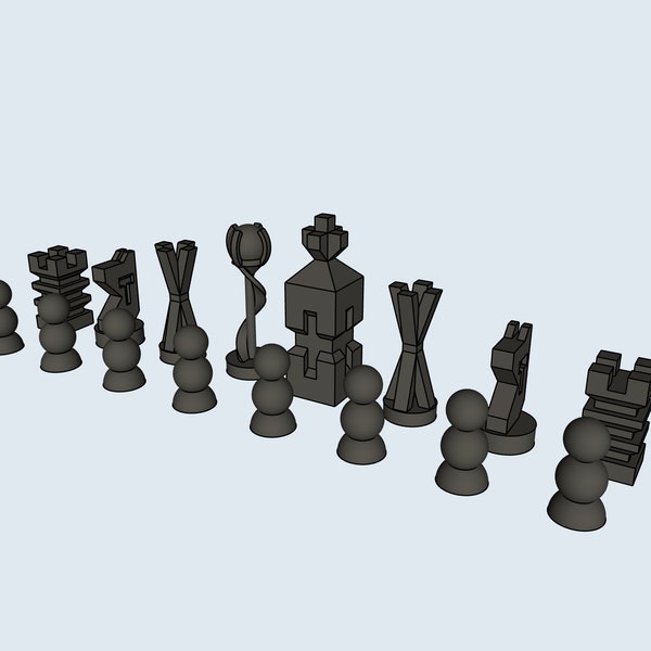 3D Printed Chess Set STL Files