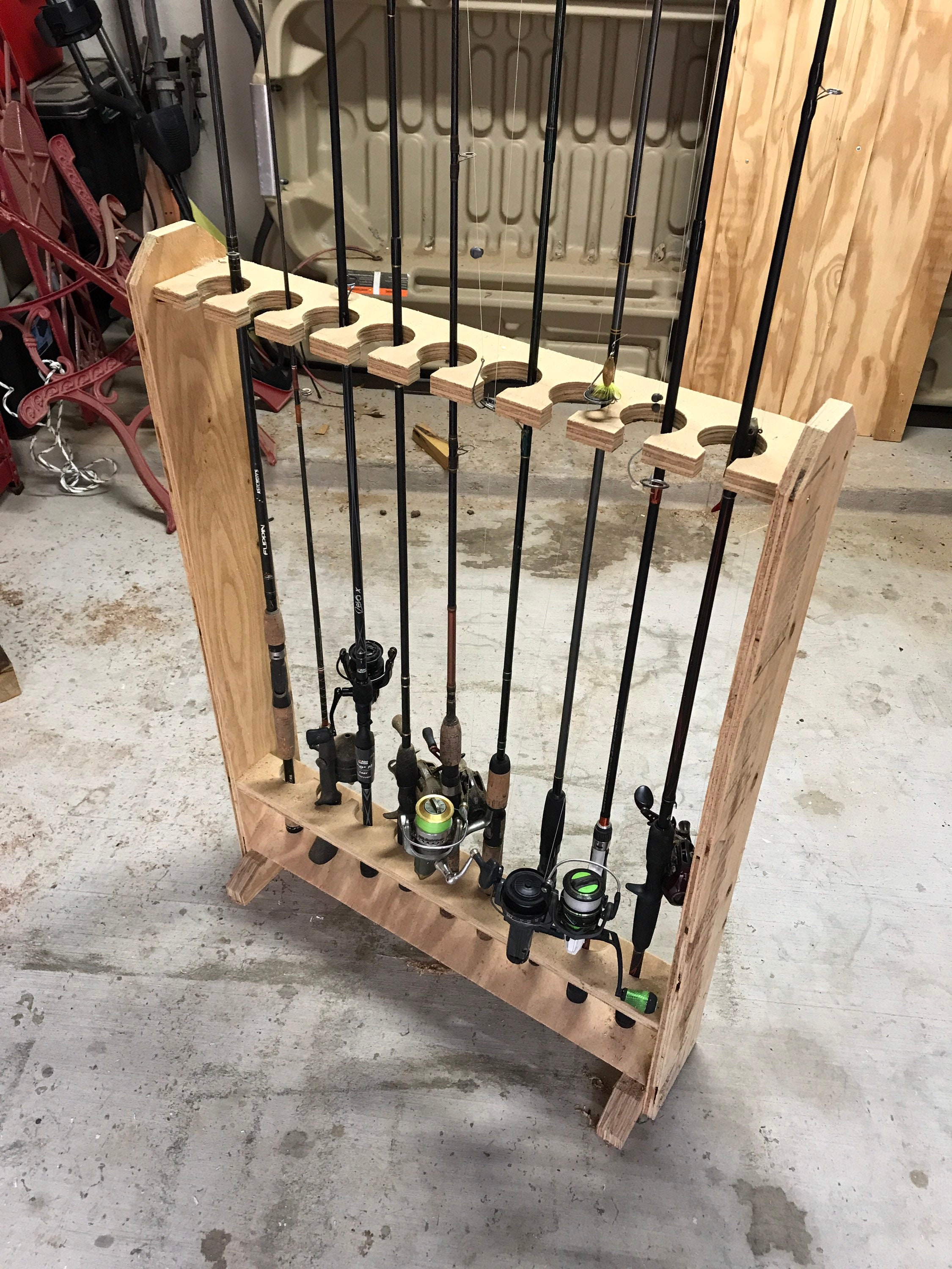 wooden fishing rod holder plans Rod Holder Plans STEP and PDF