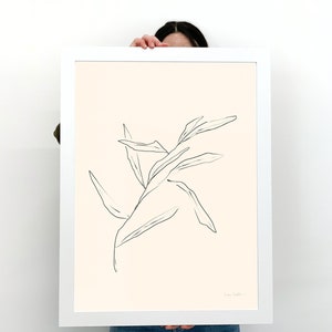 Minimalist Leaf no.2 Print, neutral decor, minimalist wall art, Botanical Print, Modern Home, Art for Living Room, Bedroom, boho wall decor