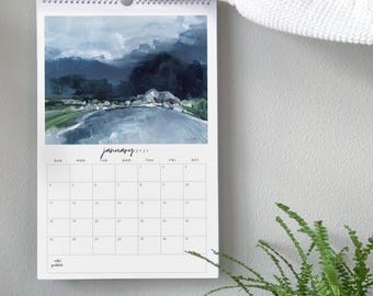 2026 Landscape Art Calendar, Modern Fine Art Wall Calendar, Nature Decor for Home & Office, Elegant Gift, Abstract Landscape Calendar