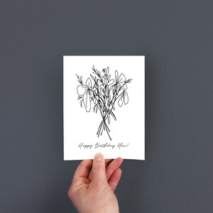 Alles Gute zum Geburtstag Mama Karte - download, Einfache Geburtstagskarte, Blumen Geburtstag, Geschenk für Mama von Tochter, Happy Birthday für Mama, Karte von Sohn