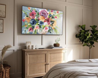 TV-kunst lente lijst | Uitbundige lentebloei | Bloemen Samsung Frame tv-kunst downloaden
