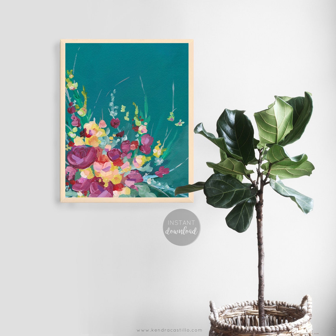 INSTANT Art Print Vibrant Painting Living Room Wall Art - Etsy