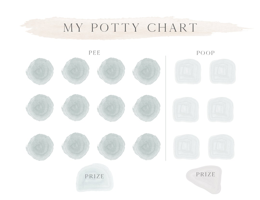 Potty Training Sticker Chart Printable - Etsy