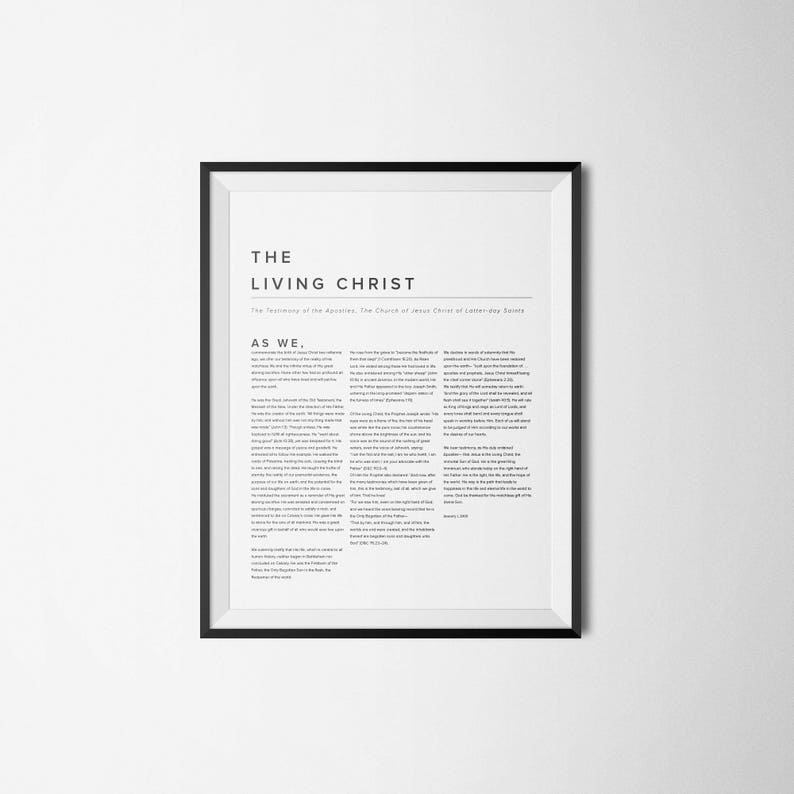 The Living Christ printable Download 8.5x11, 11x14, and 16x20 - Etsy