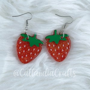 Handmade Strawberry Earrings