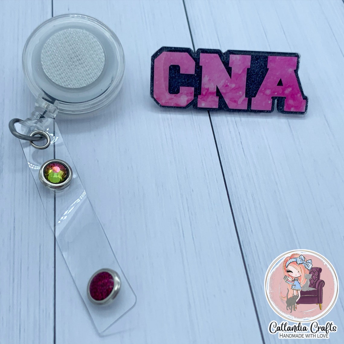 CNA Badge Reelcute ID holder badge reel nametag medical Etsy