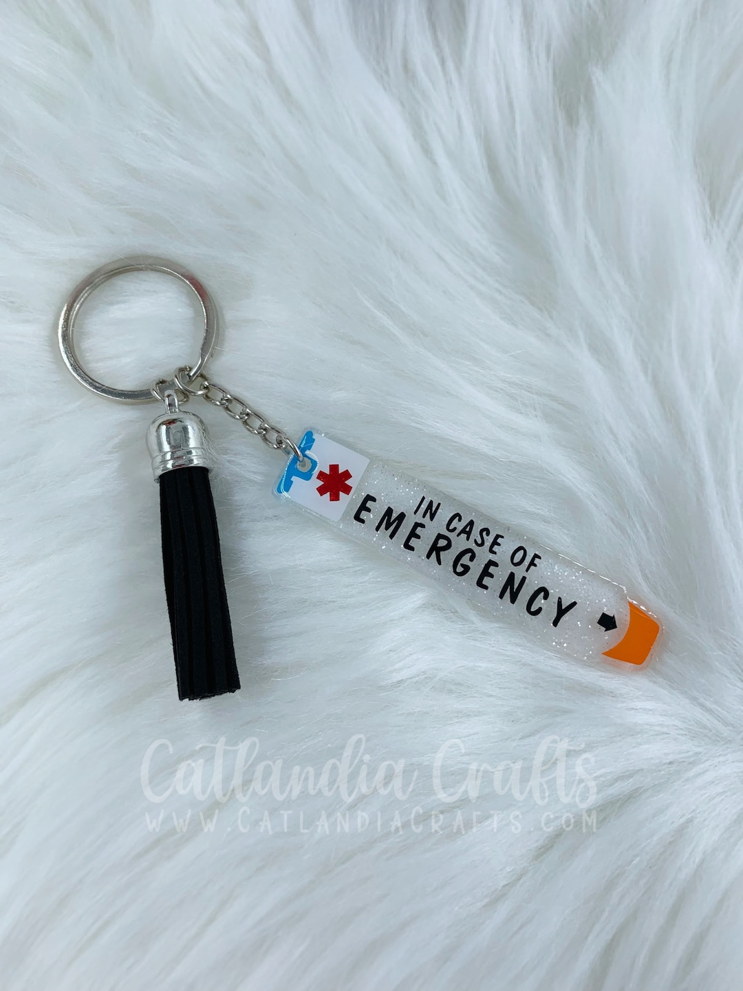 In Case of Emergency Epipen Keychain or Bag Tag ICE Etsy