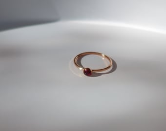 Tiny Garnet Stacking Ring