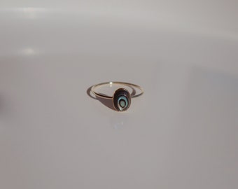 Abalone Oval Stacking Ring