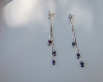 Sterling Shell Pearl Earrings