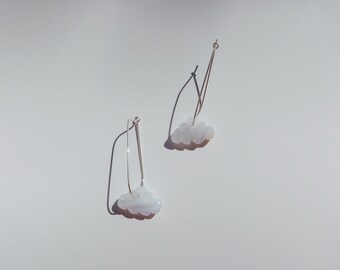 Crazy Lace Agate Cloud Earrings