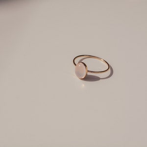 Lavender Moon Quartz Oval Stacking Ring