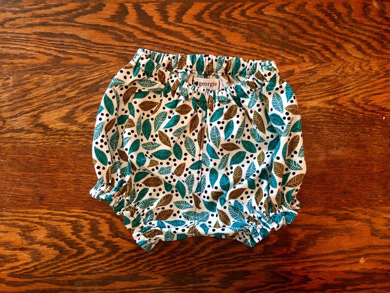 Organic White Floral Bloomers // Eco Friendly Baby Bloomer // Etsy