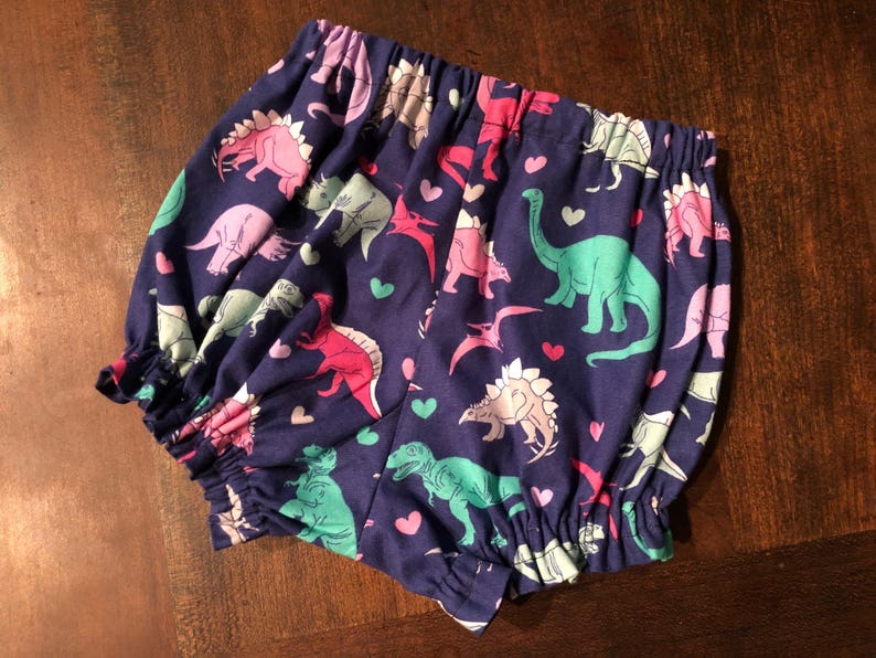 Dinosaur Bloomers // Handmade Baby Girl Bloomers // Cotton Etsy
