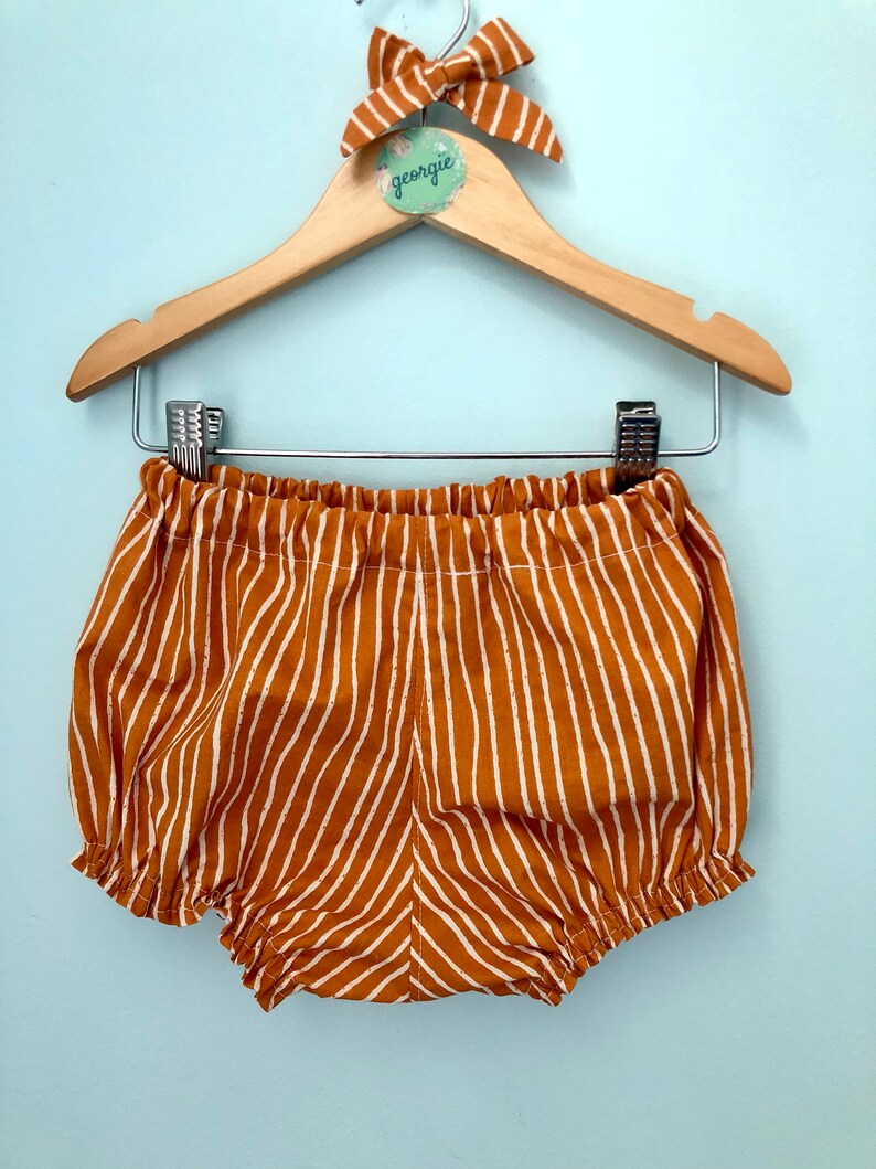 Black/Orange Striped Bloomers