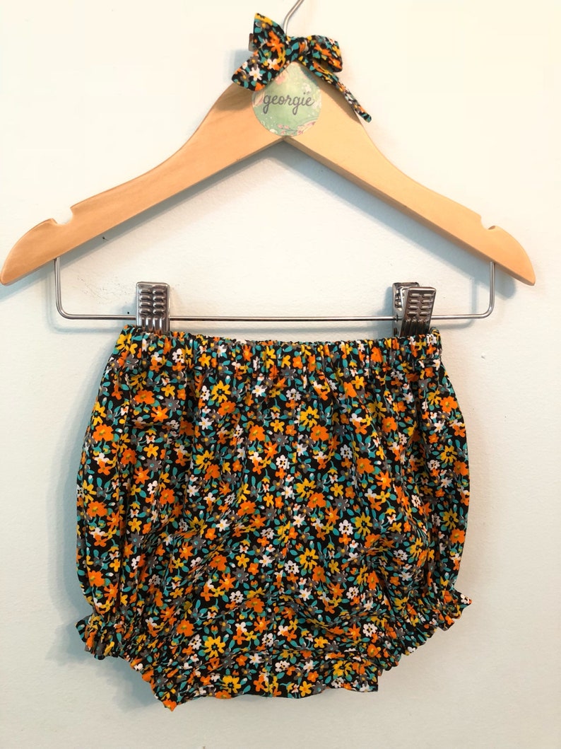 Black Floral Bloomers // Baby Bloomers // Black Diaper Cover Etsy