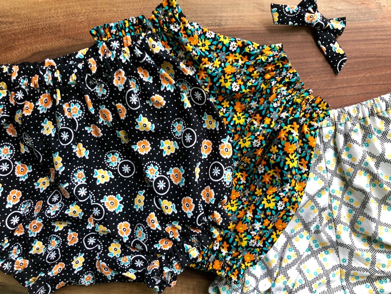 Black Floral Bloomers // Baby Bloomers // Black Diaper Cover Etsy