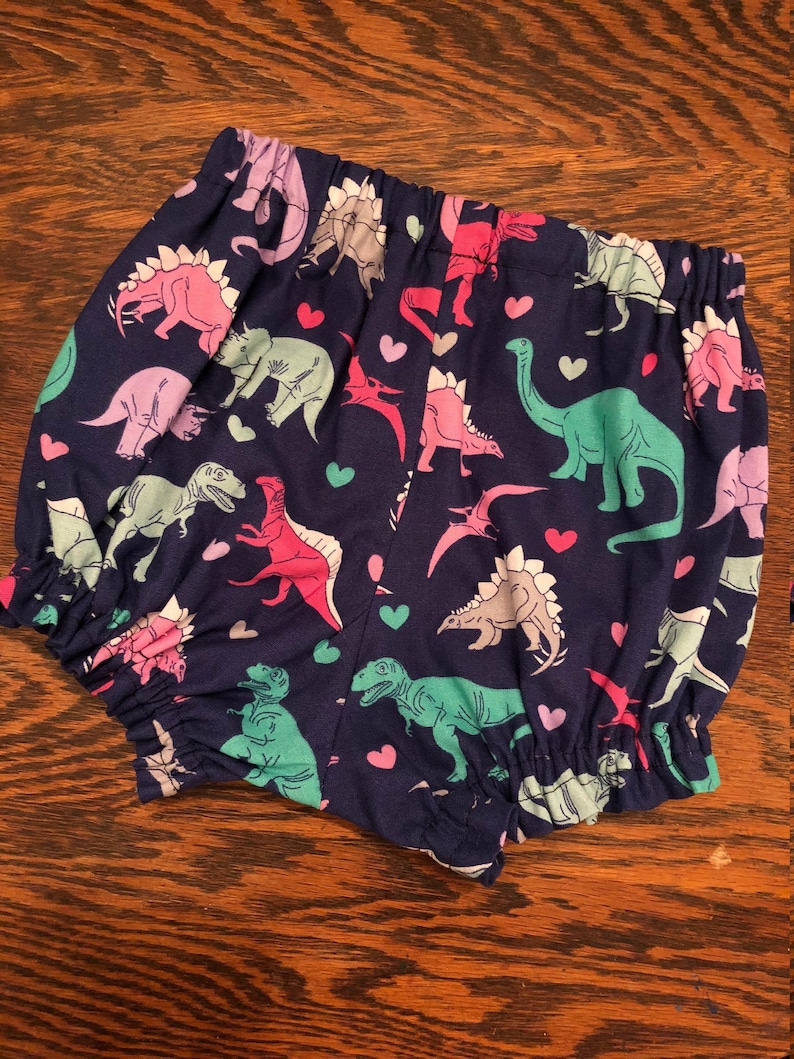 Dinosaur Bloomers // Handmade Baby Girl Bloomers // Cotton Etsy