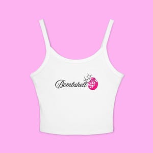 Y2K Slogan Tank Top: Bombshell Sassy Tee - Custom Made