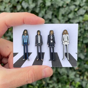 Fab 4 - Abbey Road style enamel pin set