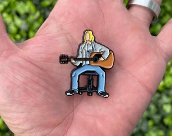 Kurt Unplugged style enamel pin