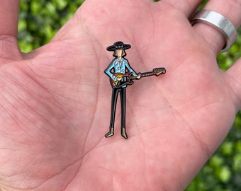 SRV style enamel pin